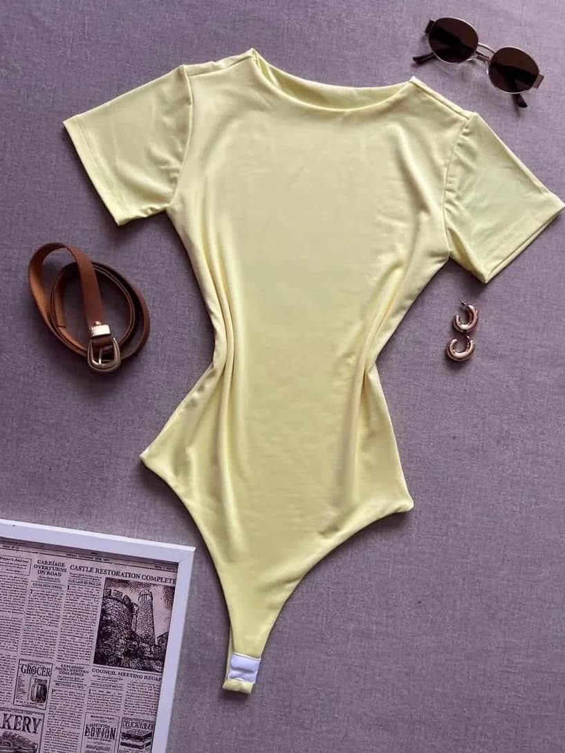 Pack de 3 Bodys en Amarillo Pastel